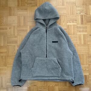 Essentials Fear of God Sherpa Polar Fleece Half zip hoodie Size Small